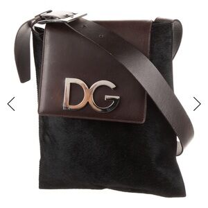 Dolce & Gabbana pony hair Black and Brown Crossbody Bag